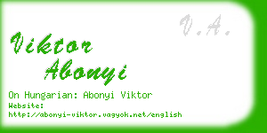 viktor abonyi business card